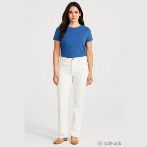 Chicos Alabaster Petite Straight Leg Jeans 4P